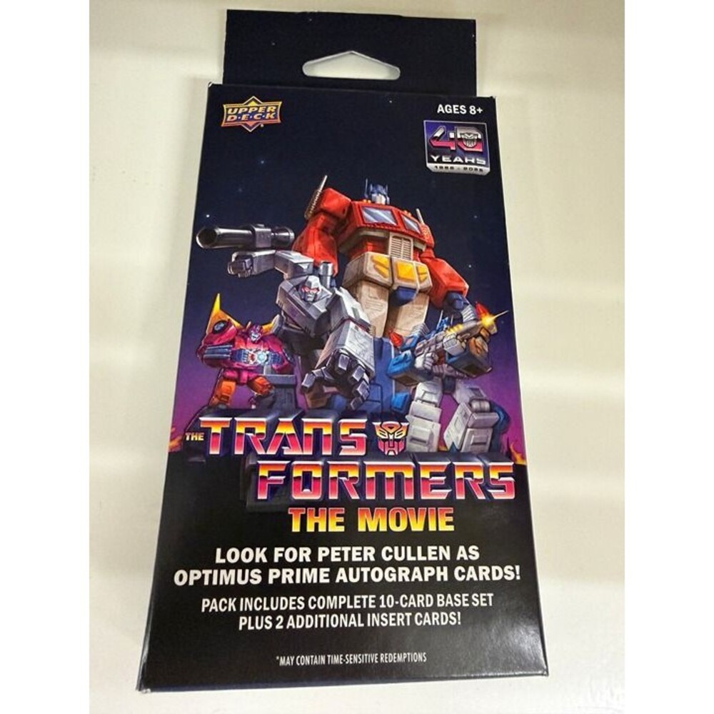2026 Upper Deck Transformers The Movie 40yr Anniversary Trading Cards Hanger Box